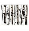 Abstract Silver Birch Trees Version 1-Print-Brush Point Studio