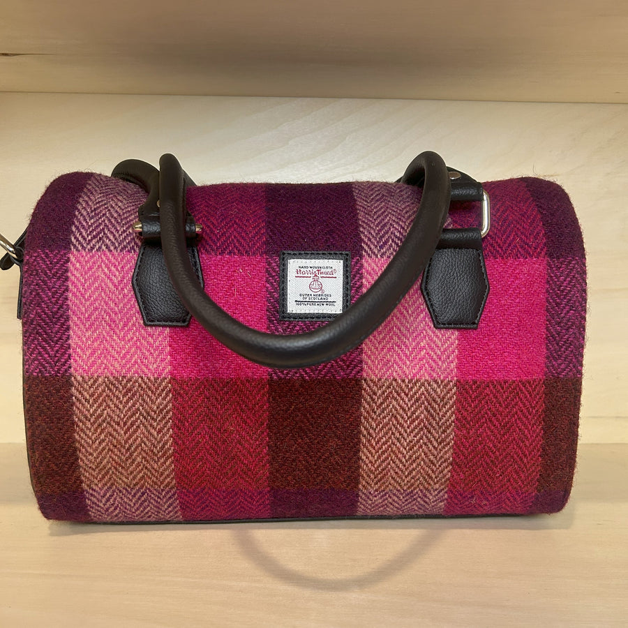 Bright Pink Large Tartan Purse