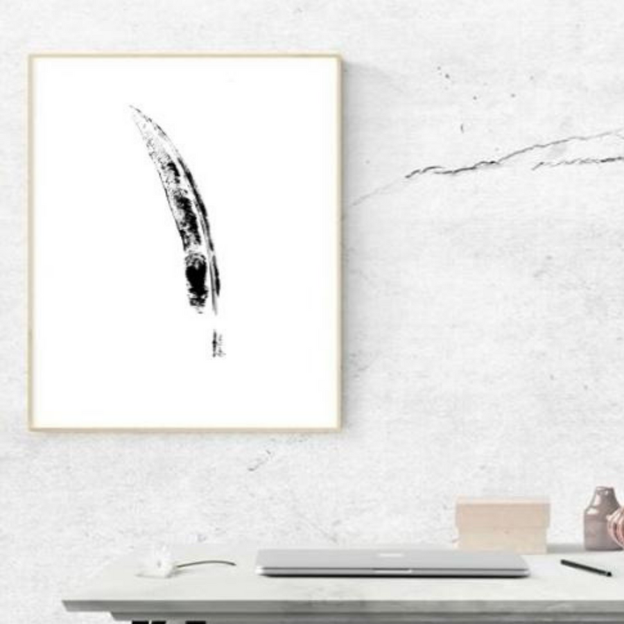 Single Feather Print-Brush Point Studio