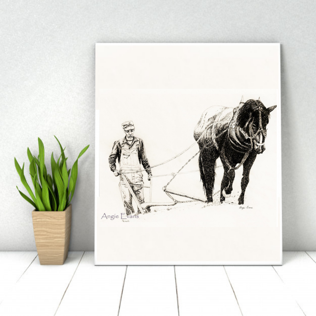 Teamwork Art Print-Pen and ink-Brush Point Studio