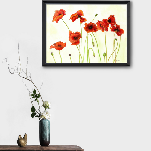 The Poppies Art Print-Watercolour-Brush Point Studio