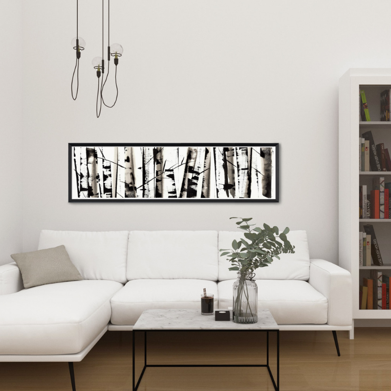 Abstract Silver Birch Trees Version 2-Prints-Brush Point Studio