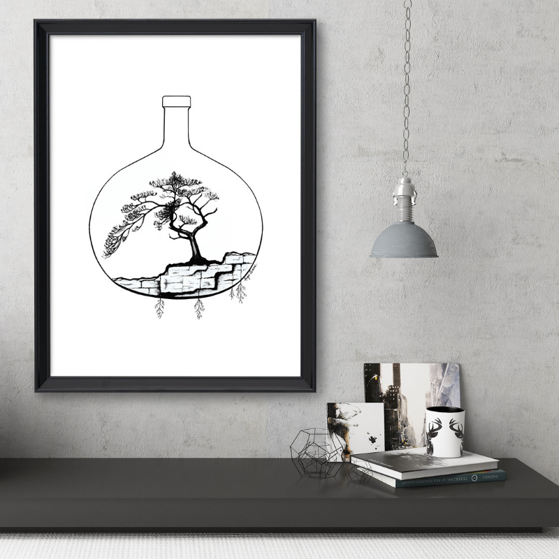 Tree Art Print-Brush Point Studio