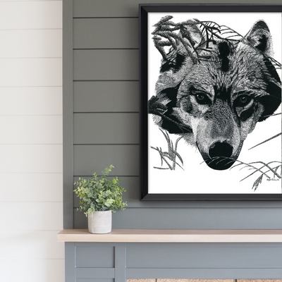 Wolf Art Print-Patience