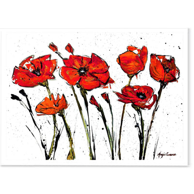 Abstract Poppies-Print-Brush Point Studio