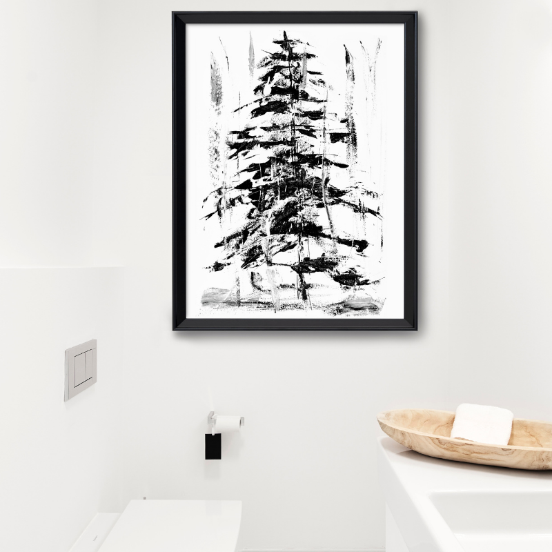 Abstract Evergreen Art Print