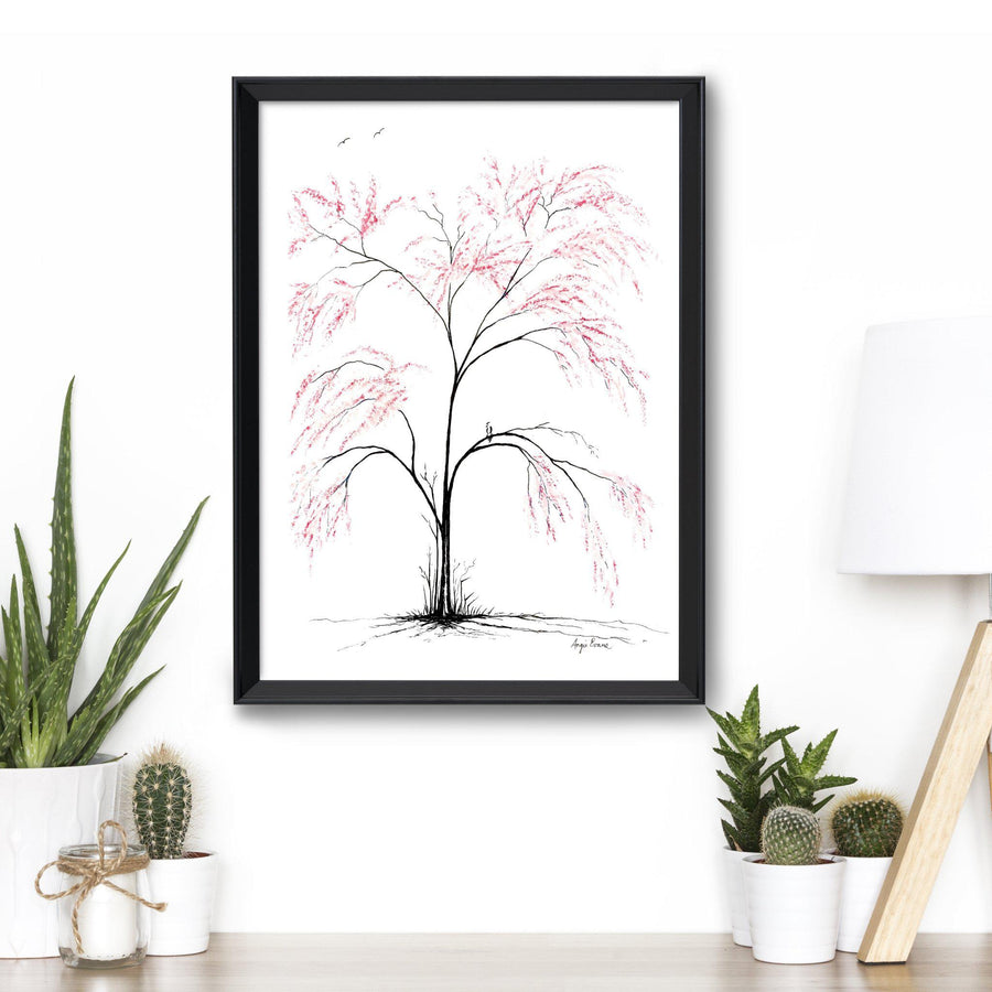 Cherry Blossoms Art Print-Print-Brush Point Studio