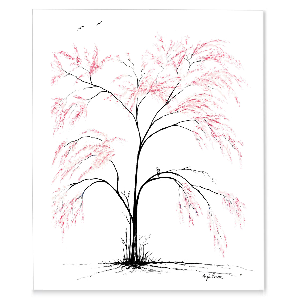 Cherry Blossoms Art Print-Print-Brush Point Studio