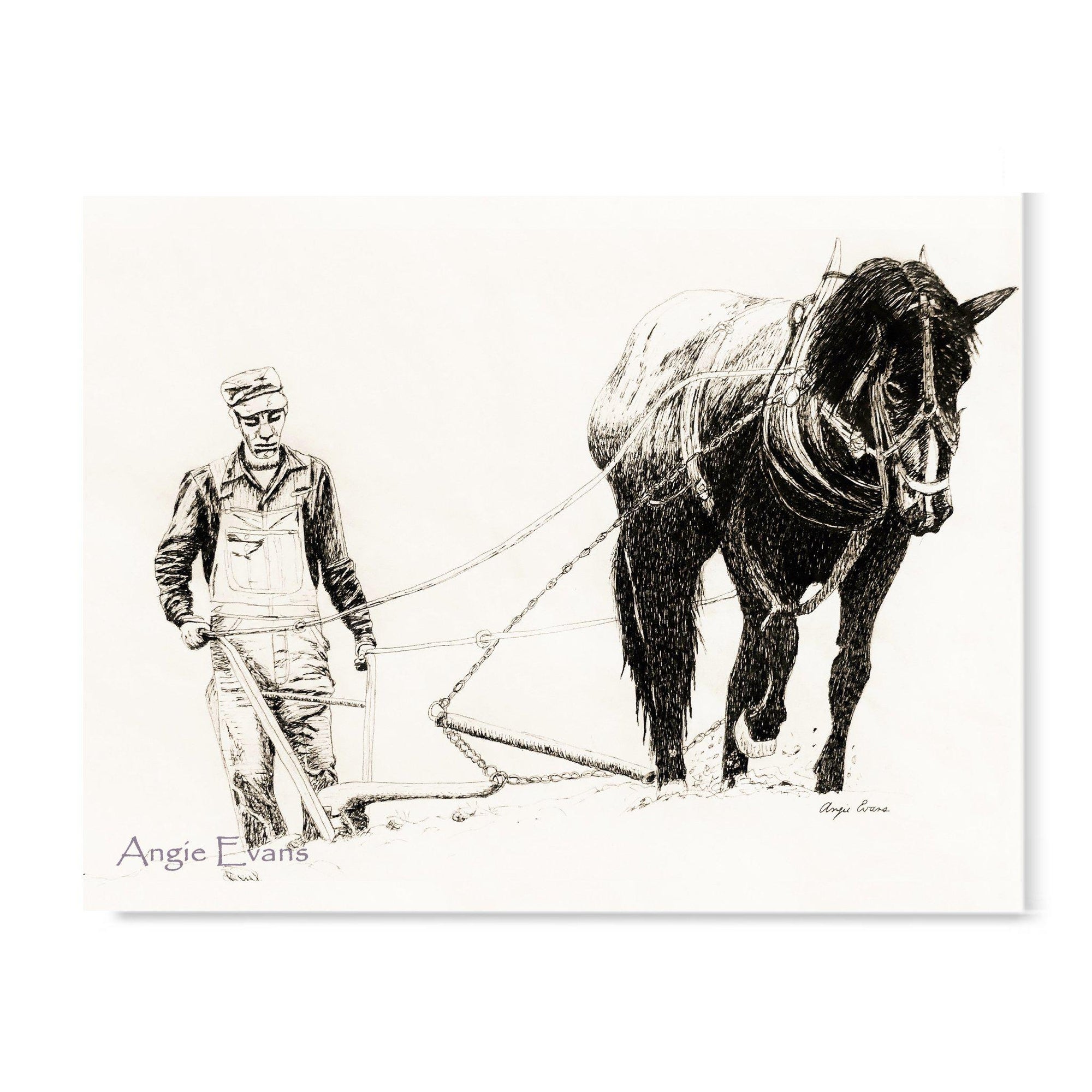 Teamwork Art Print-Pen and ink-Brush Point Studio