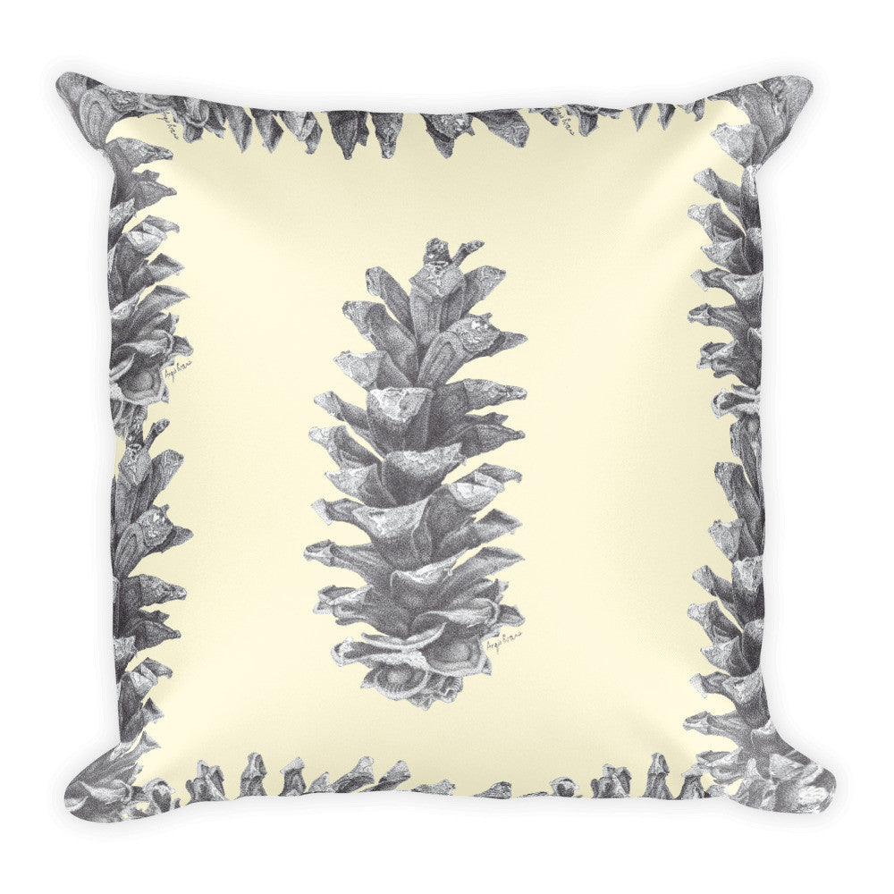 Pine Cone Print Decorative Pillow