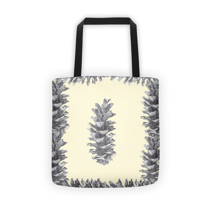 Pine Cone Print Tote Bag