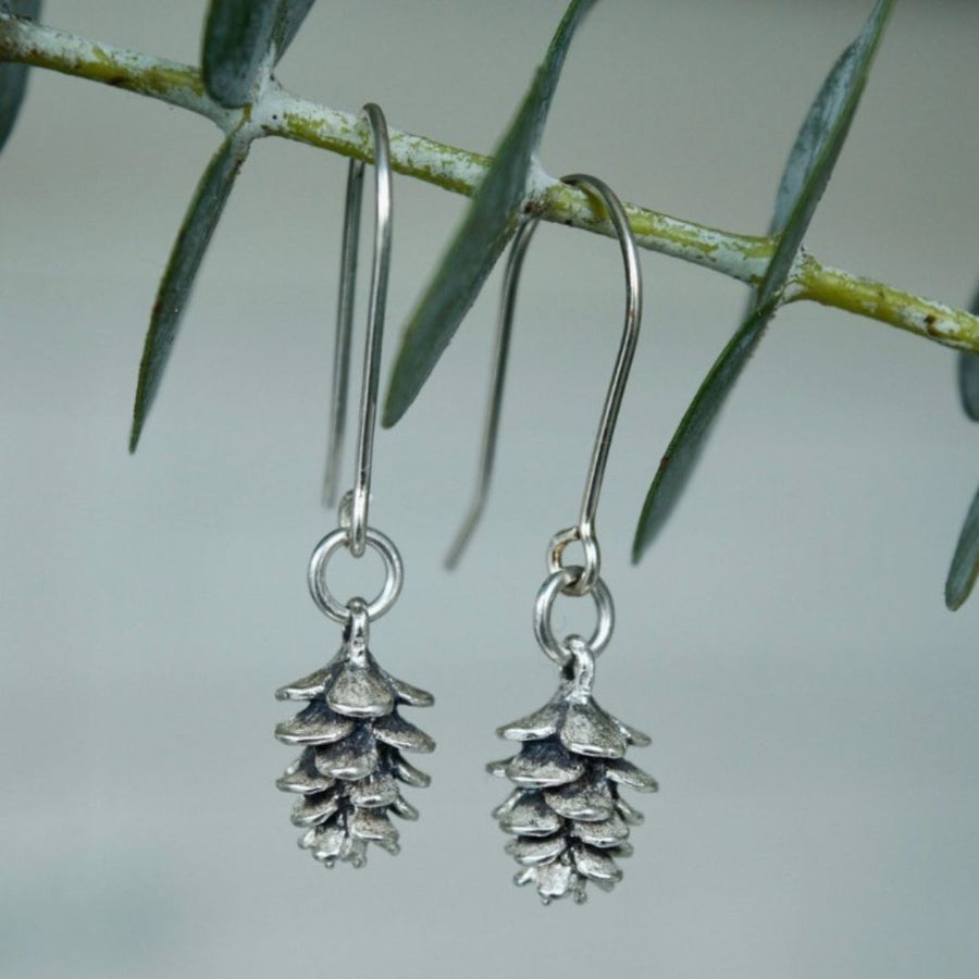 Tiny Pine Cone Earrings
