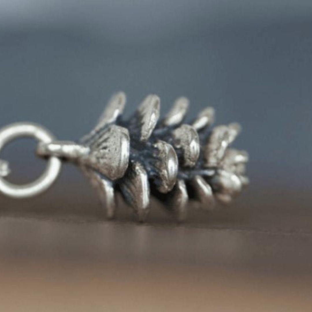 Tiny Pine Cone Earrings