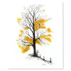 'Winter is coming!' Art Print of a maple tree in fall